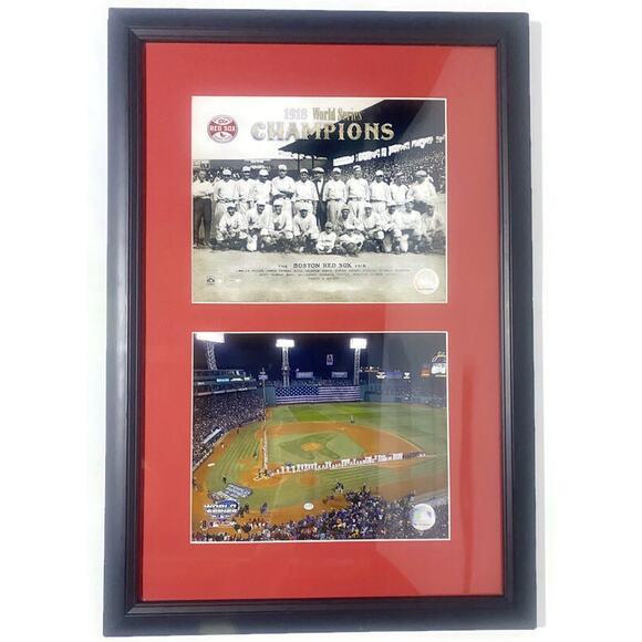 Boston Red Sox World Series Champions 1918 & 2004 Team Photos Framed Matted - Picture 9 of 10